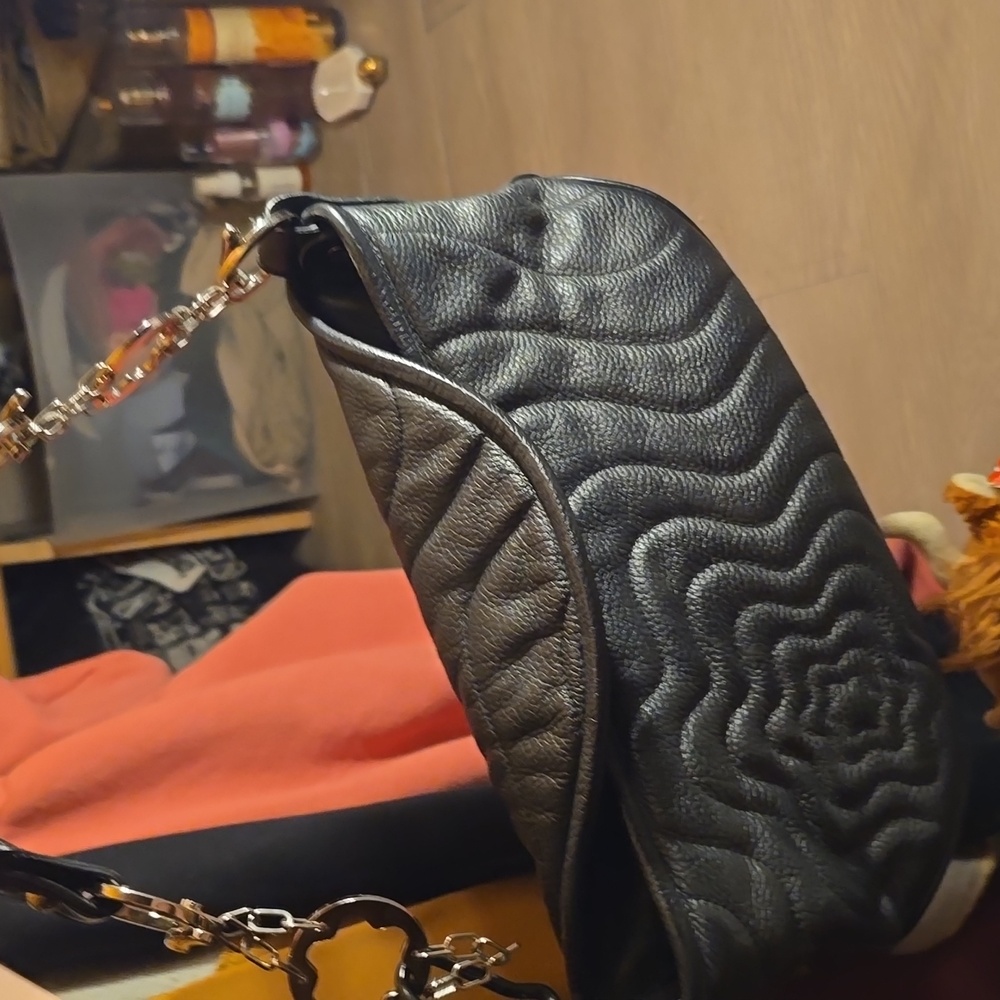 Mont Blanc Black Leather Shoulder Bag - Picture 2 of 8